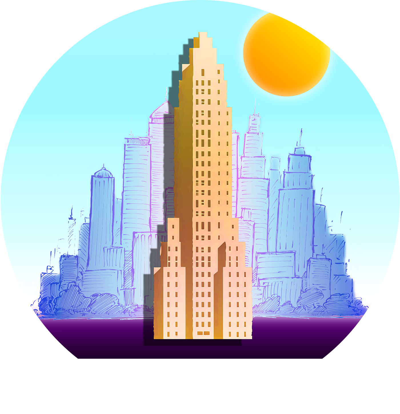 Apartmenthood — tower medallion mark with wordmark