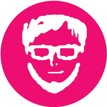 Micro — a pink-circle illustration of Jared's face